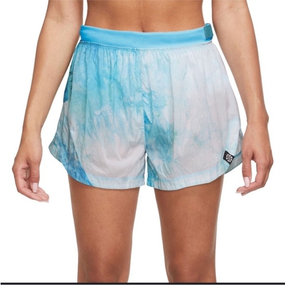 Nike Repel Dri-Fit Trail Running Blue Tie Dye Shorts Size Large. - Picture 1 of 12